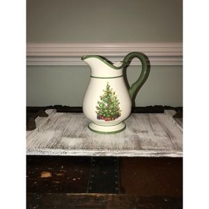 Holiday Celebrations (Green Trim) 64 oz Pitcher by Chistopher Radko